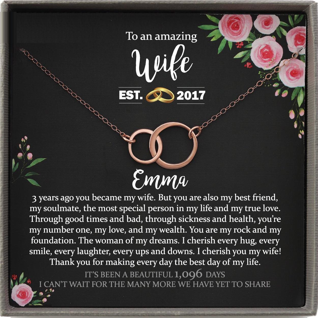 3rd anniversary gift for wife Personalized Leather Anniversary gift ideas Third anniversary Gifts 3 year anniversary gift for her