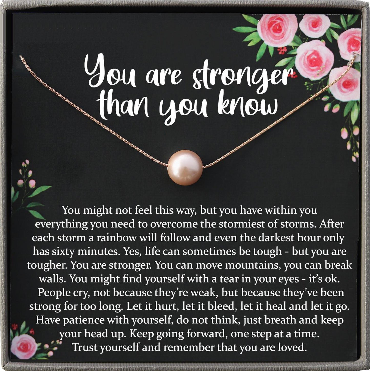 Encouragement gift, Sympathy Gift Necklace, Uplifting Gifts for Women: Illness, Cancer Chemo Sickness Miscarriage Empathy Strength Divorce