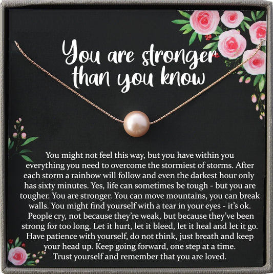 Encouragement gift, Sympathy Gift Necklace, Uplifting Gifts for Women: Illness, Cancer Chemo Sickness Miscarriage Empathy Strength Divorce