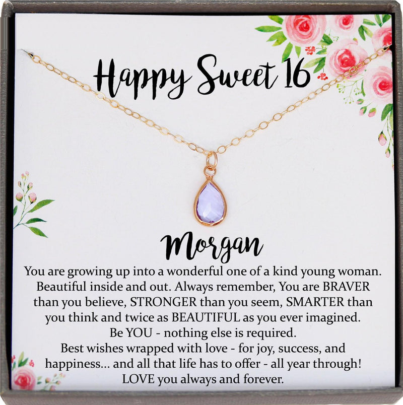 Sweet 16 gift, 16th birthday gift girl Necklace, sweet 16 necklace, gift for 16 year old girl, Sweet sixteen jewelry