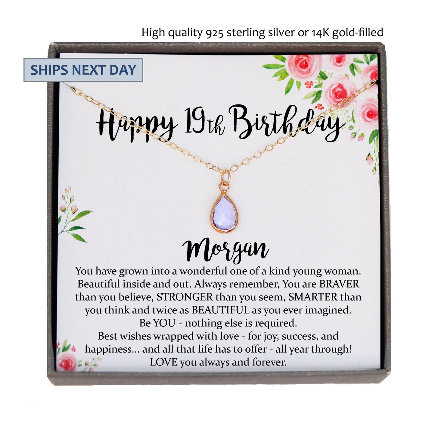 19th Birthday Gifts for Girls, Gift for 19 year old girl gift for her, Nineteenth birthday