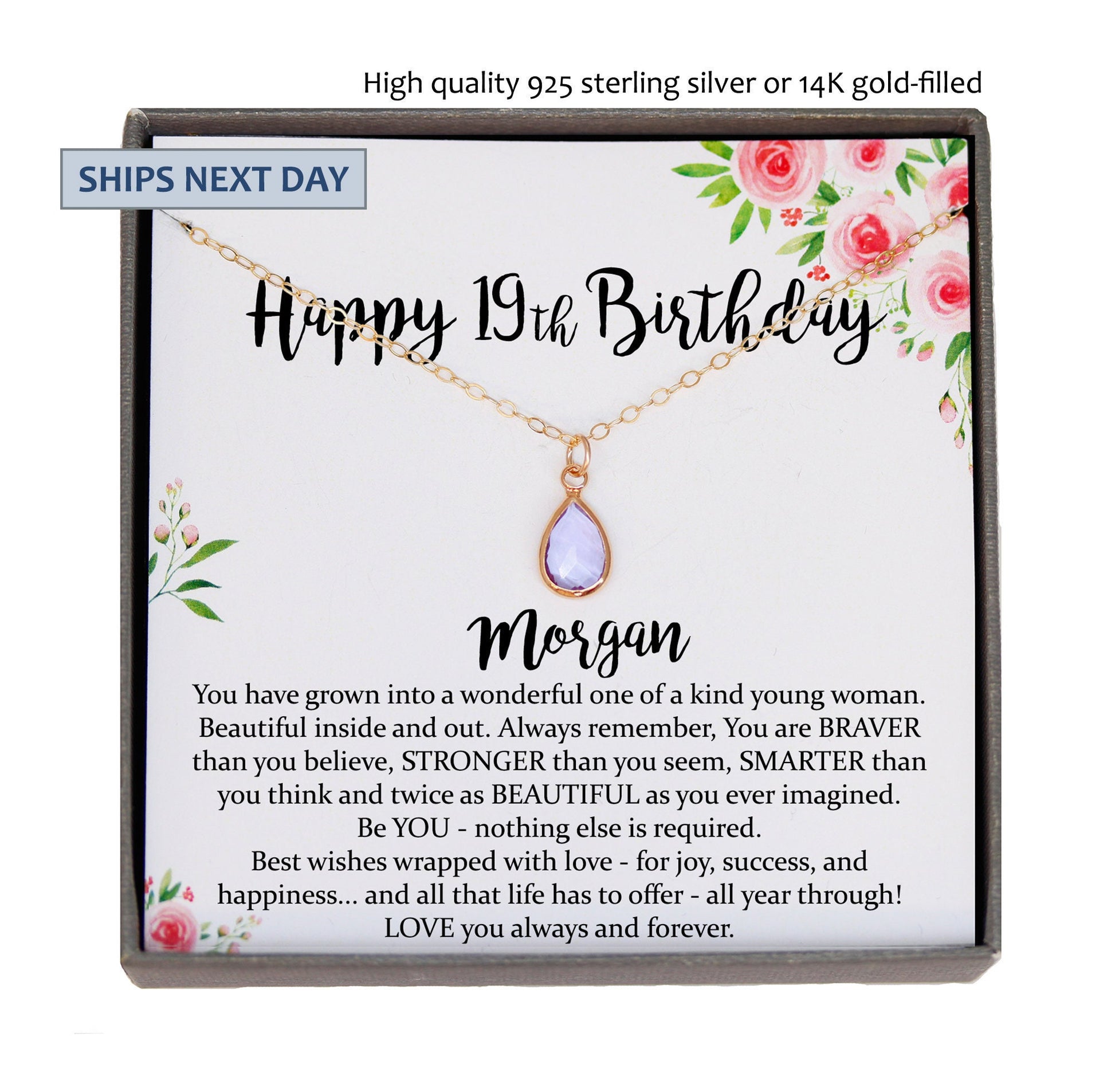 19th Birthday Gifts for Girls, Gift for 19 year old girl gift for her, Nineteenth birthday