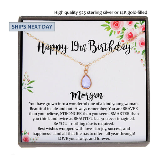 19th Birthday Gifts for Girls, Gift for 19 year old girl gift for her, Nineteenth birthday