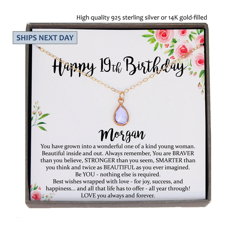 19th Birthday Gifts for Girls - Jan/Regular Chain Standard Card-NoName