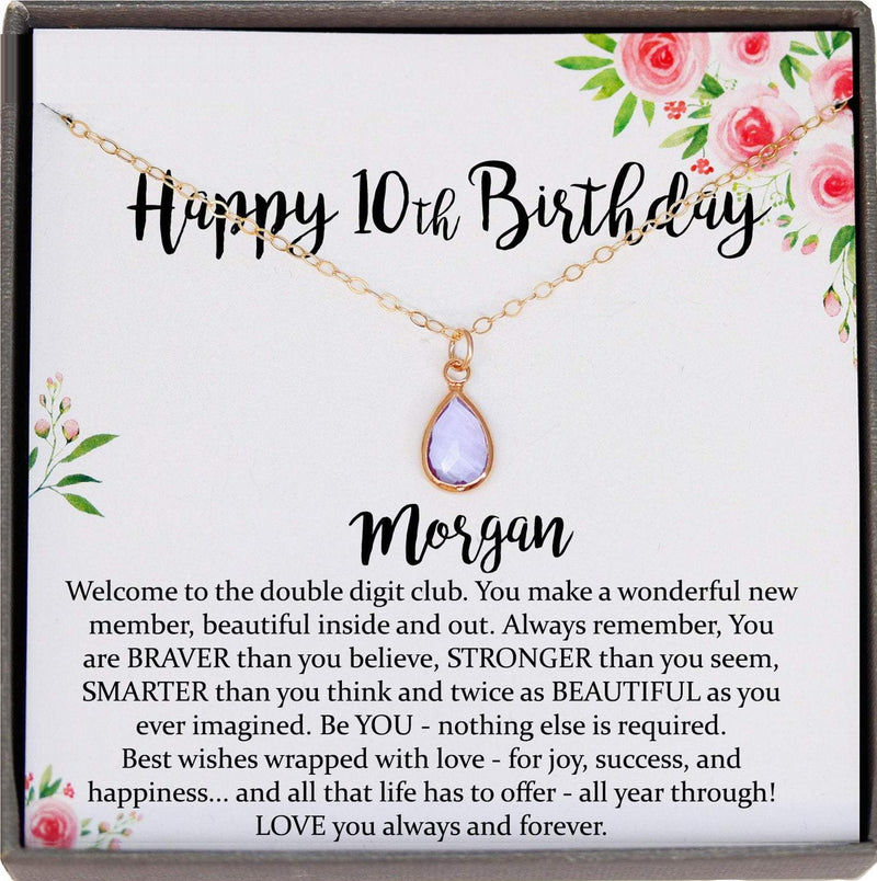 12th Birthday Gift for Her - Necklace for 12 Year Old Birthday - Beautiful Preteen Girl Birthday Pendant 18K Yellow Gold Finish / Standard Box