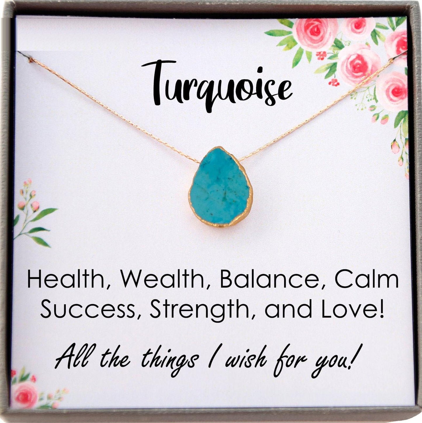 Turquoise Necklace, 14k Gold filled, Boho Chic, Gold Electroplated Edge gemstone Slice, Beach Wedding, Turquoise Pendant Necklace