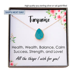 Turquoise Necklace, 14k Gold filled, Boho Chic, Gold Electroplated Edge gemstone Slice, Beach Wedding, Turquoise Pendant Necklace