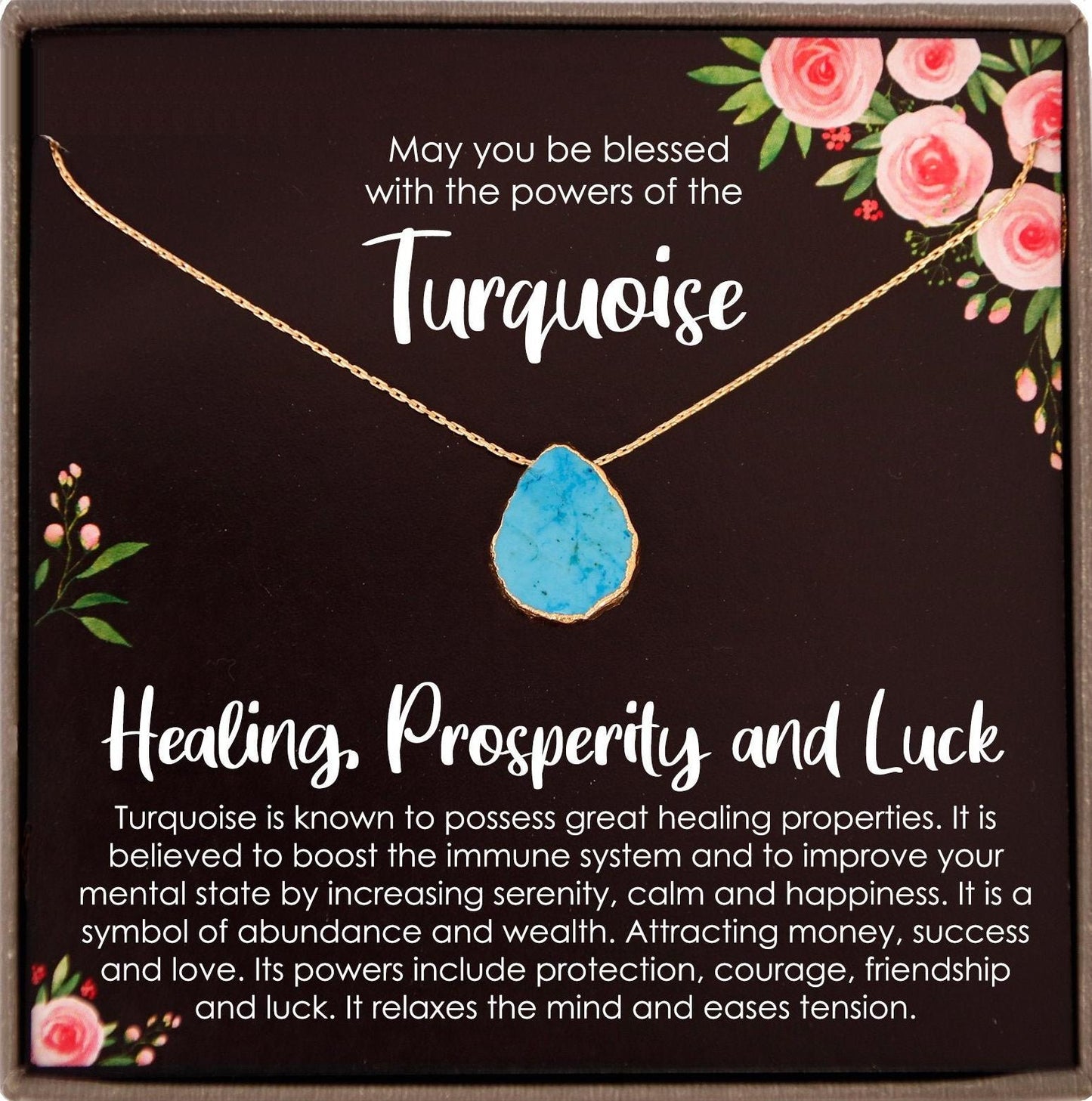 Turquoise Necklaces for women, 14k Gold filled, Turquoise Pendant Necklace, Anxiety Necklace