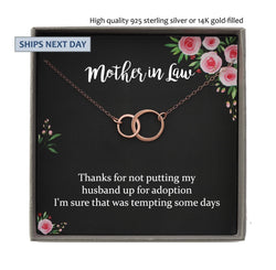 Funny Mother in Law Gift for Mother in Law Birthday Gift for Other mom Necklace