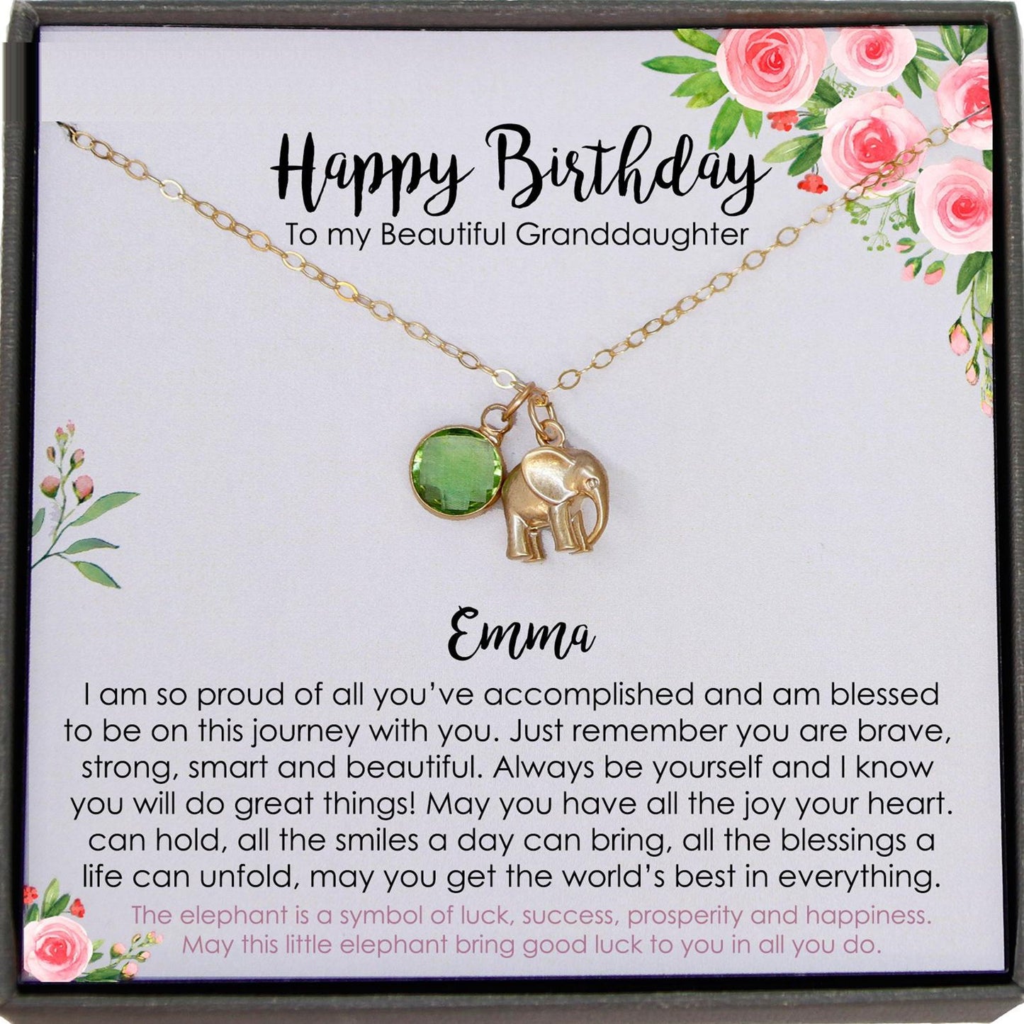 Granddaughter Birthday Gift, Granddaughter Gift from Grandma, Granddaughter Necklace, Gift from Grandpa