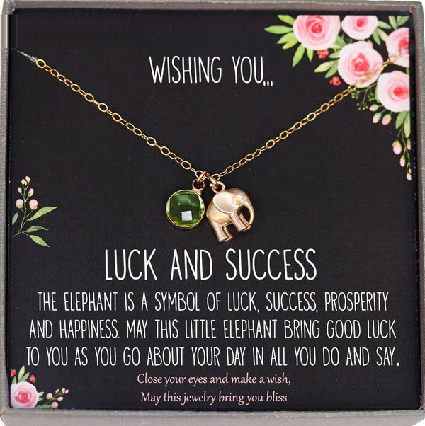 Elephant Necklace, Elephant Gifts for Women, Good Luck Gifts, Mindfulness Gift, Good Luck Charm, Good Luck Necklace for Women