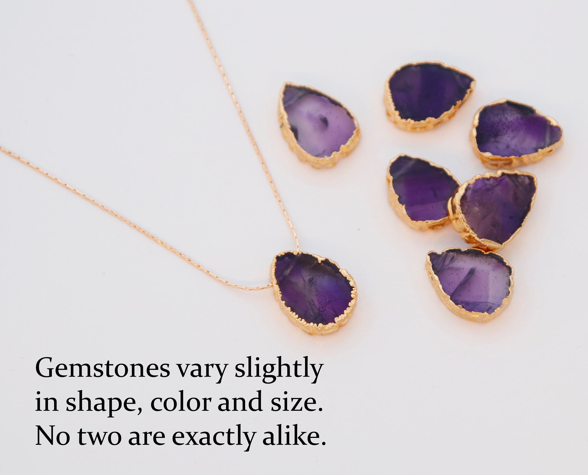 February Birthstone Necklace, Raw Amethyst Necklace, February Birthday Gifts, Amethyst Gemstone Necklace, Dainty Necklaces for Women