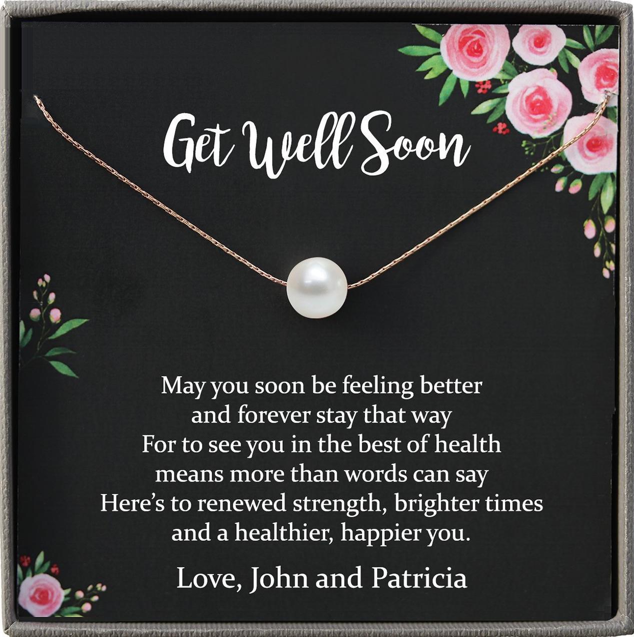 Get Well Gift Necklace, Recovery Gifts for Women, Cancer, Illness, Sick Friend Gift, Surgery Gifts