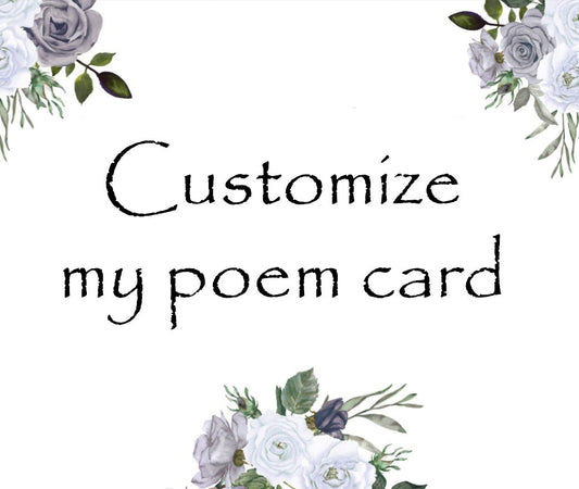 Customize my poem card