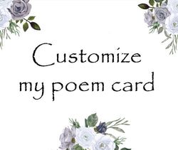 Customize my poem card