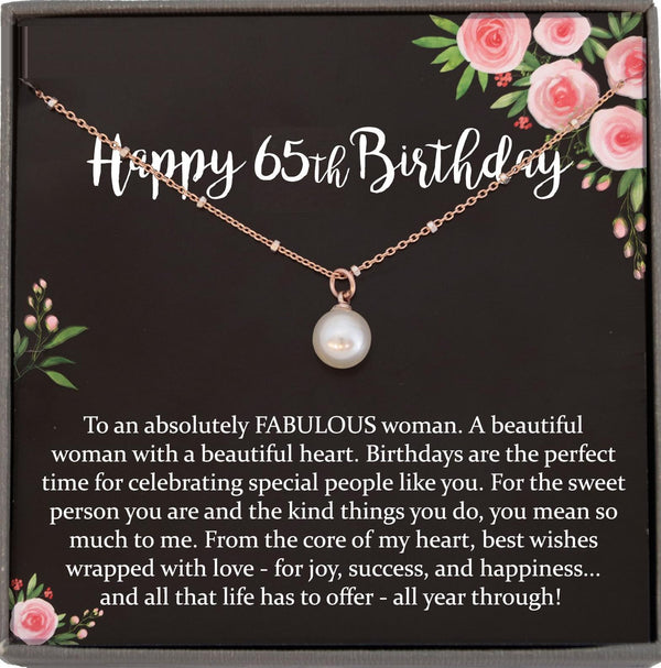 65th Birthday Gift for Women, 65 year old birthday gift, 65th birthday necklace, gift for 65 year old woman