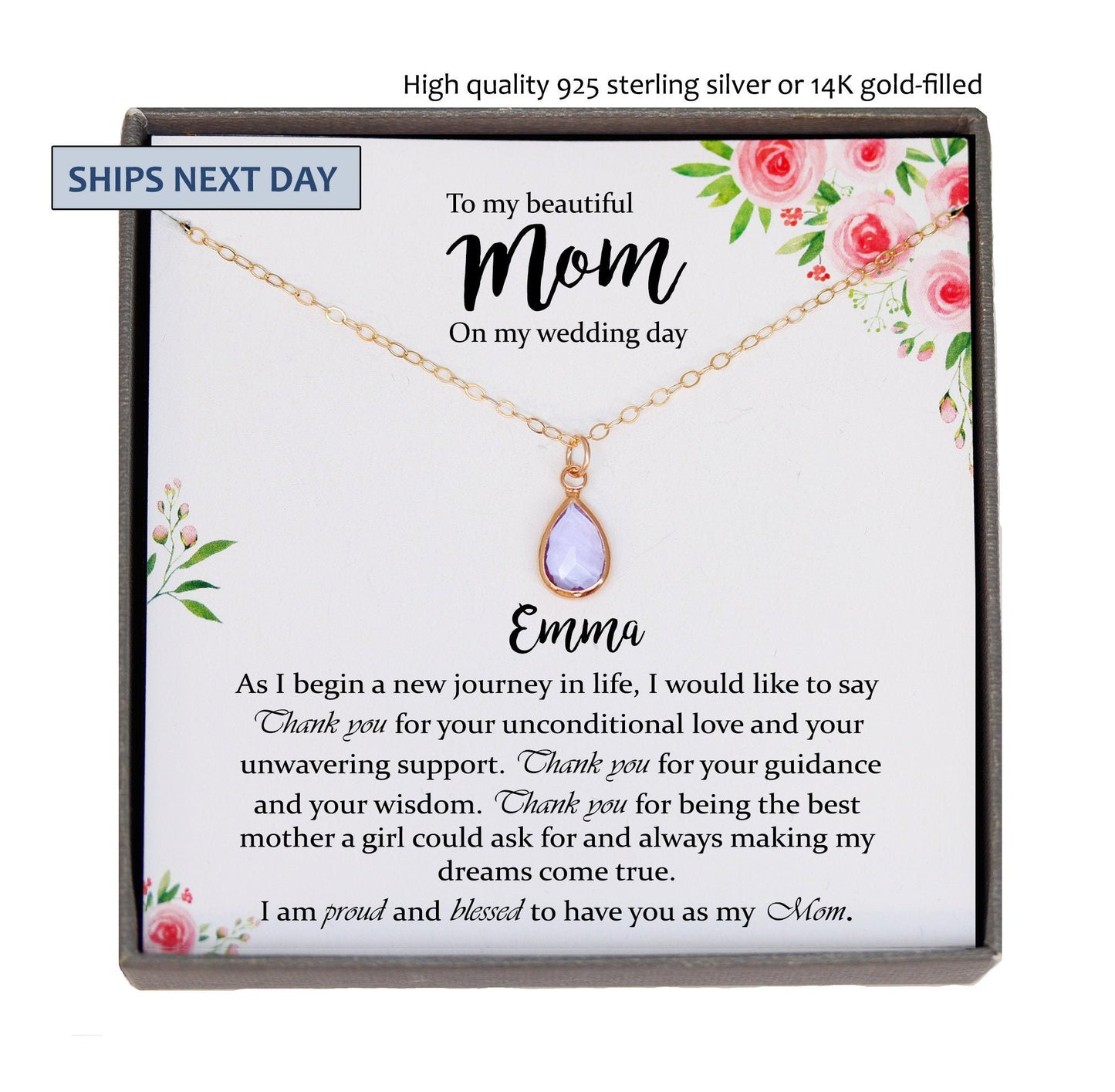 Mother of the Bride Gift from Daughter Mother of the Bride Necklace from Bride Pearl Necklace Mom of Bride Gift To Mom from Bride