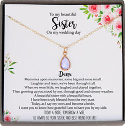 Sister of the Bride Gift Necklace