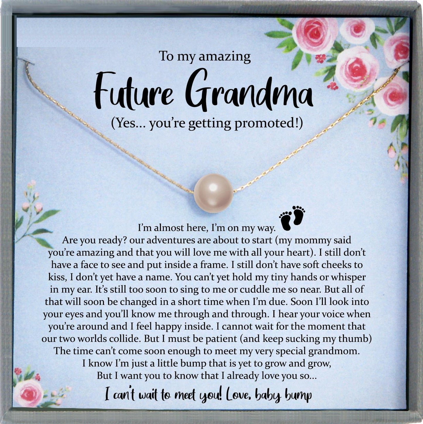 Baby Announcement Grandparent, New Grandma Gift, Promoted to Grandma Pregnancy Reveal Gift for New Grandmother Gift, First Time Grandma