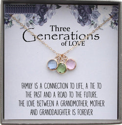 Generations Necklace for Grandma, EFYTAL Goldtone 3 Circle Necklace for Mom  & Granddaughter, Mothers Day Jewelry Birthday Gift 11 - Etsy