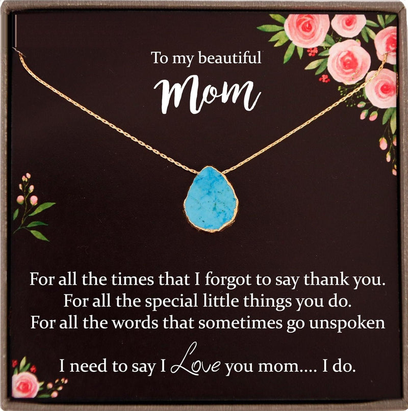 Gift for Mom Gifts for Mom Gift for Mum Necklace Turquoise necklace