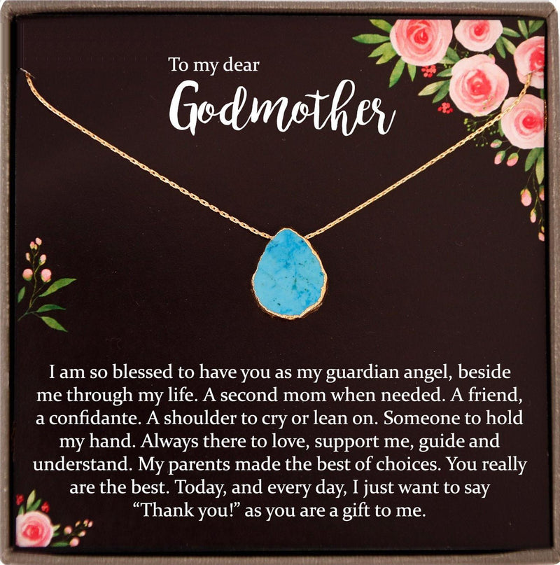 Godmother Gift for Godmother Necklace for Godmother Gift for Christmas Turquoise Necklace