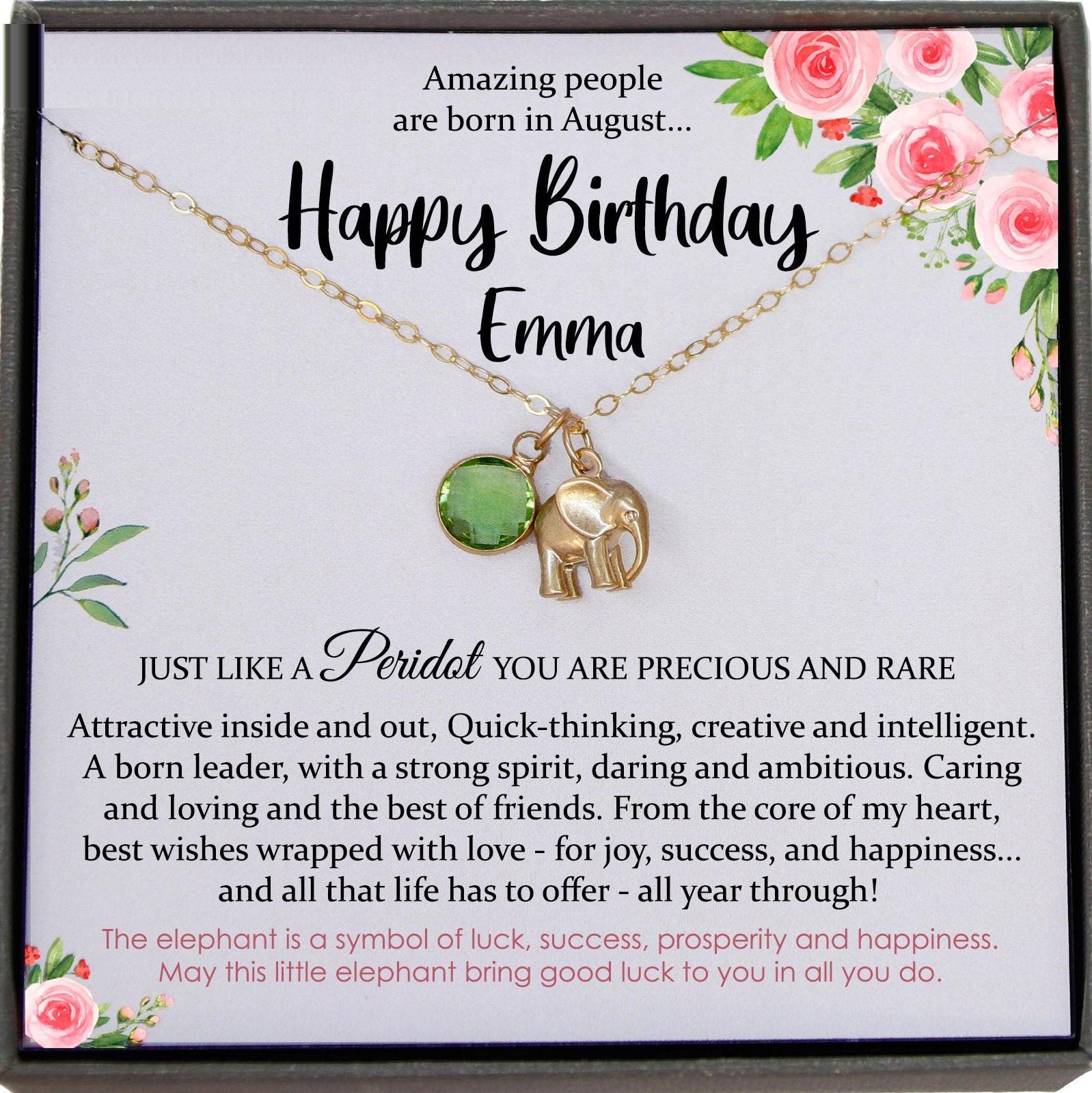 August Birthstone Necklace, Peridot Necklace Gold, August Birthday Gifts, Dainty Necklaces for Women