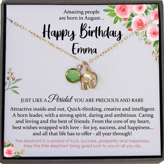 August Birthstone Necklace, Peridot Necklace Gold, August Birthday Gifts, Dainty Necklaces for Women