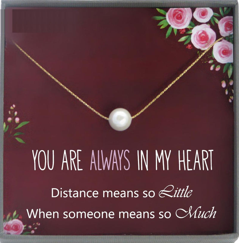 Long Distance Relationship Necklace, Long Distance Gifts family Best Friend Friendship Girlfriend Mom Moving Away Gift goodbye gift Farewell