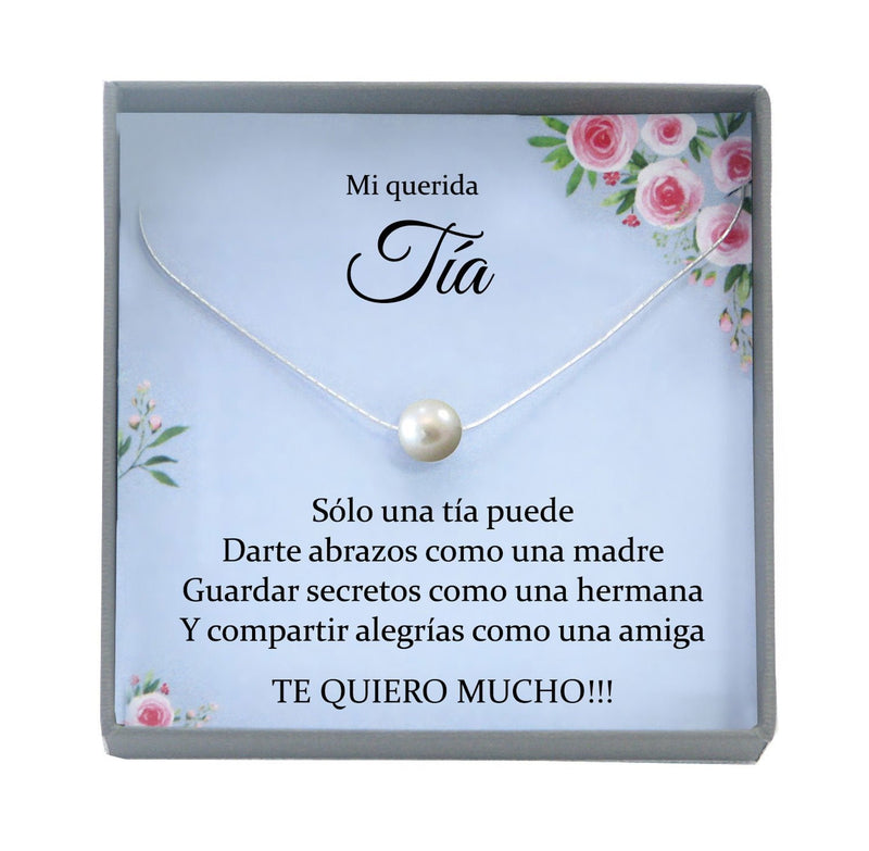 Tía Gift for Tía Gift Idea, Regalo para Tia Birthday, Spanish gift, Promoted to Tia Necklace, Best Tia