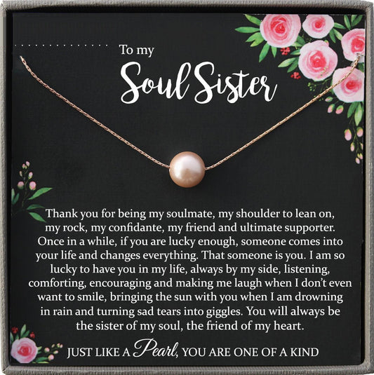 Soul Sister Gift, Best Friend Necklace Soul Sister Necklace Best Friend Gift Thank You Gift for Friend Best Friend Birthday Gift