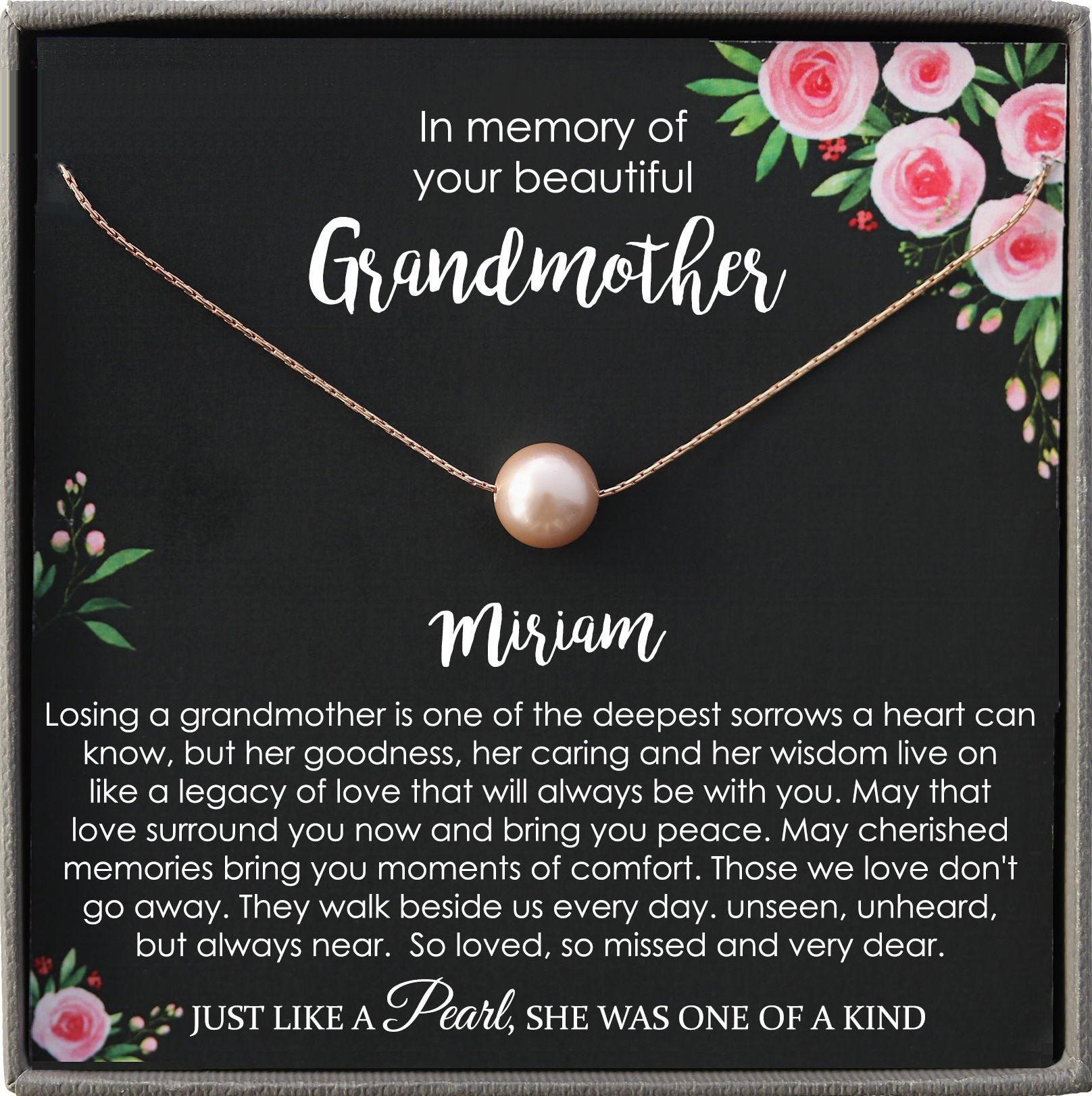 Memorial gift Grandmother Loss of Grandma In Memory of Grandma Sorry for your loss of loved one condolence gift, bereavement gift