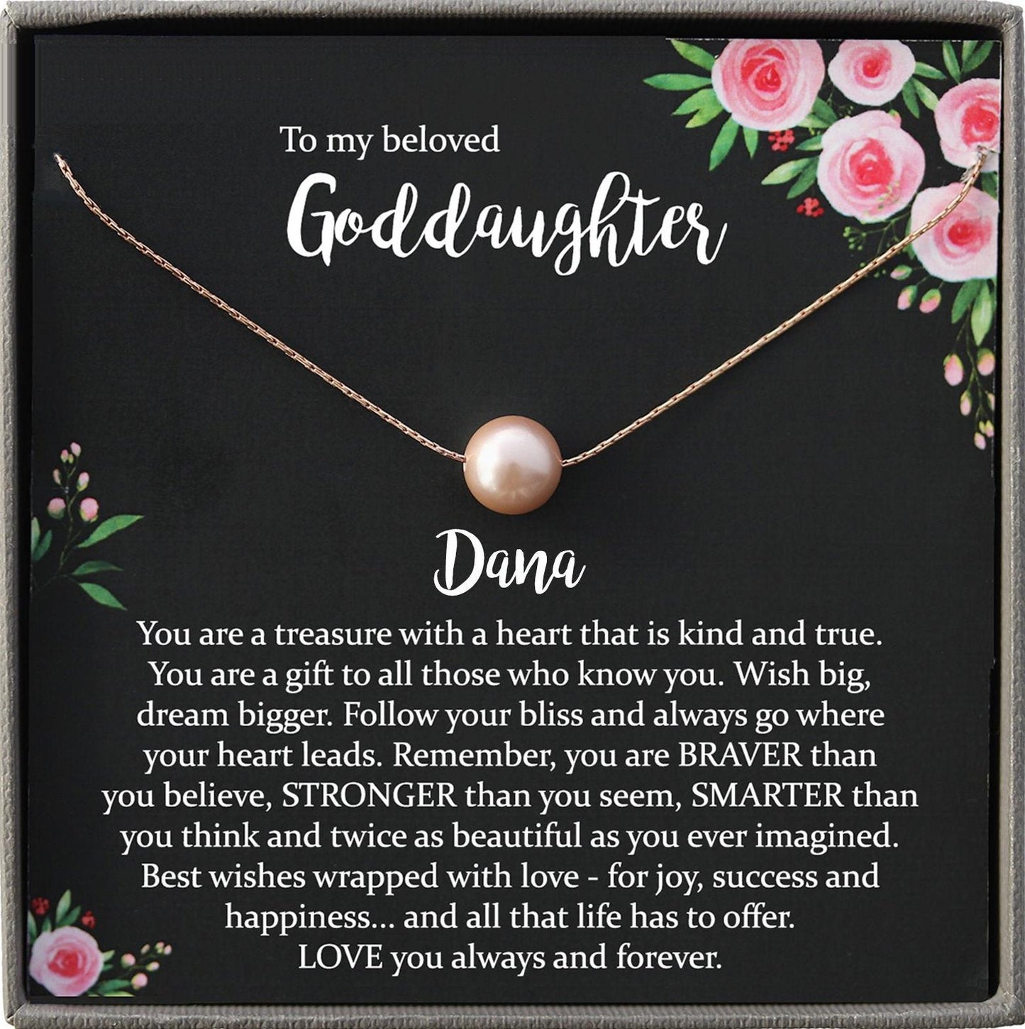Goddaughter Gifts from Godmother, Goddaughter Necklace, Goddaughter baptism gift, Goddaughter Birthday gift, Goddaughter Wedding Gift