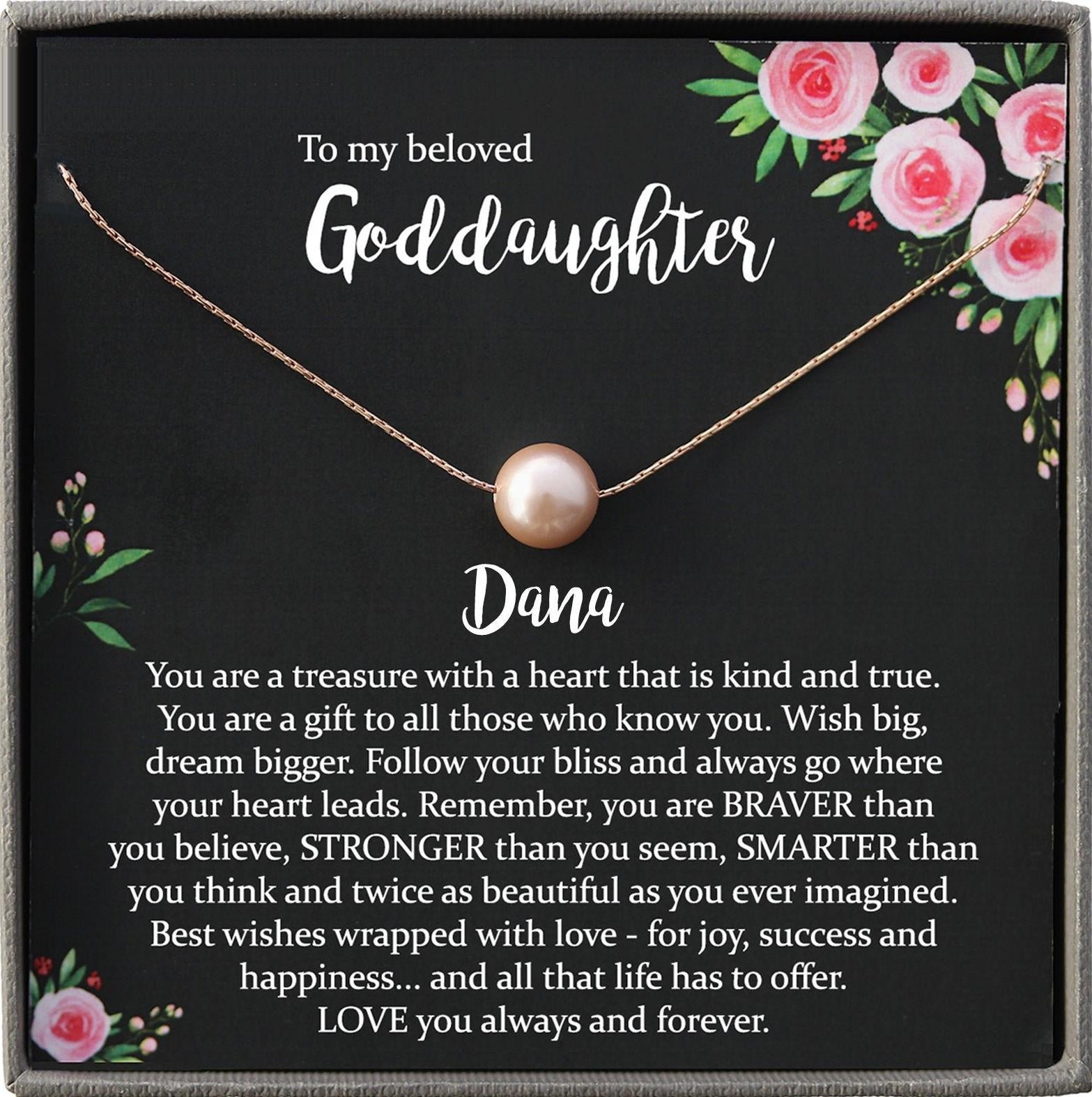 Goddaughter Gifts from Godmother, Goddaughter Necklace, Goddaughter baptism gift, Goddaughter Birthday gift, Goddaughter Wedding Gift