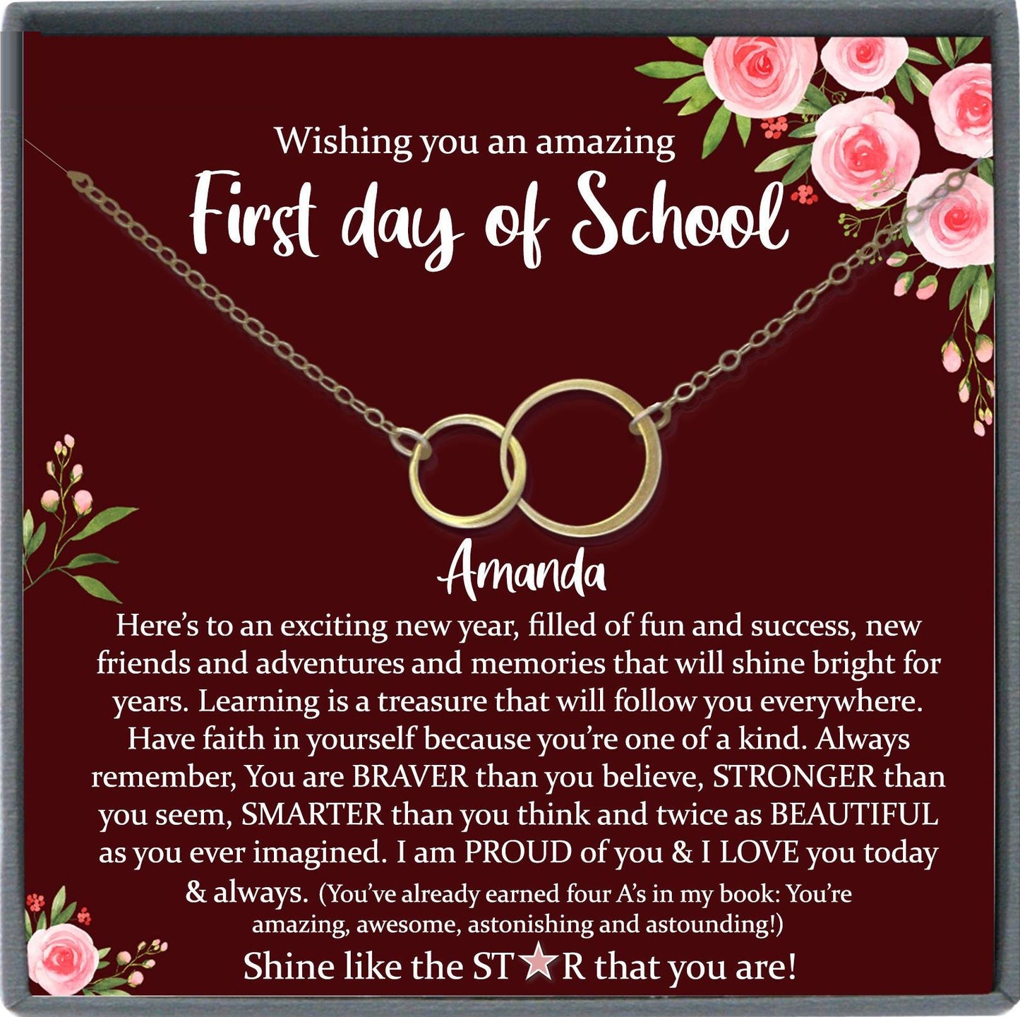 First Day of School Gift, Back to School Gift, 1st day of School Present Freshman College Gift, High School, Kindergarten, Middle, Preschool