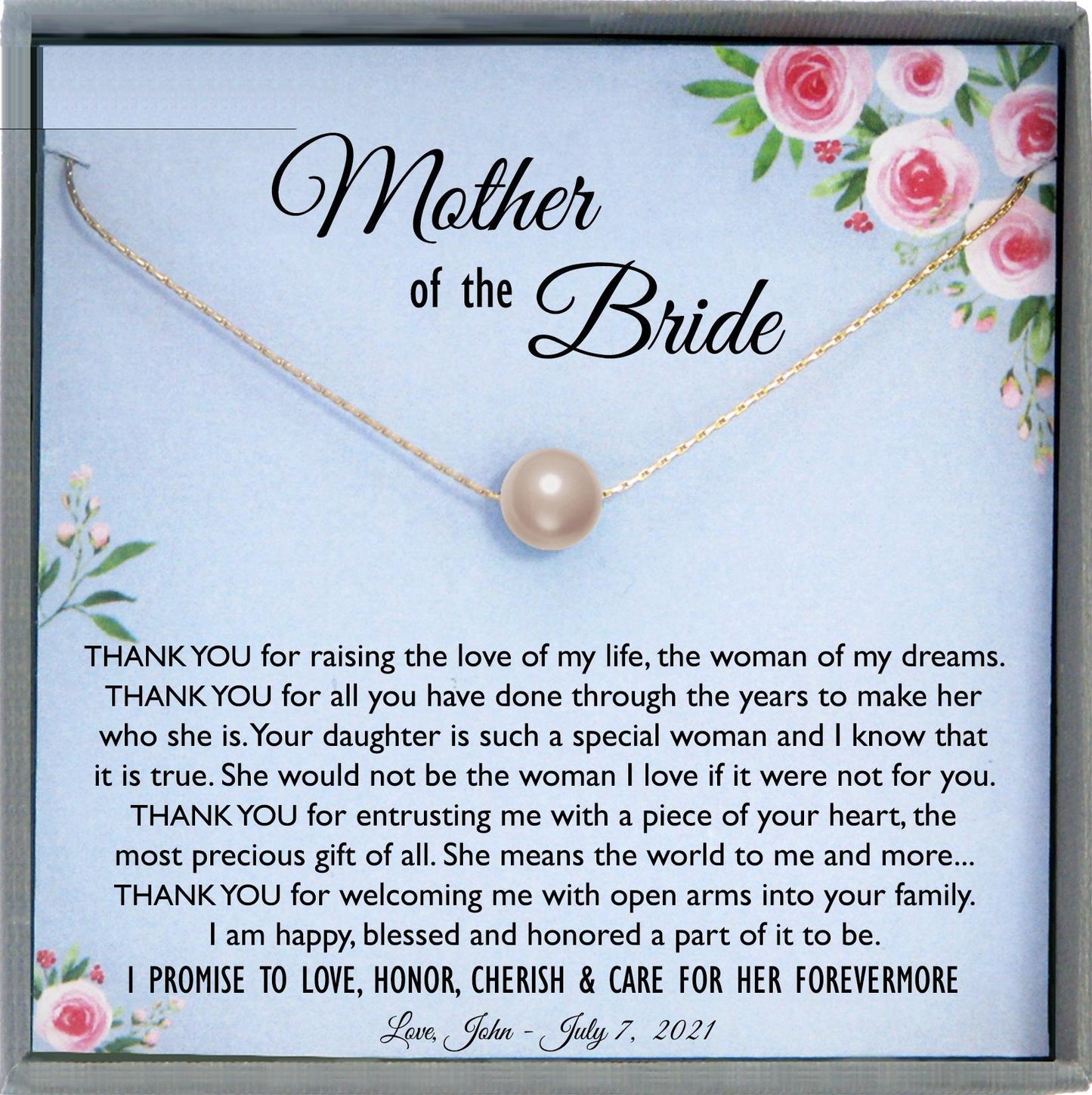 Mother of the Bride Gift from Groom, Mother in Law Wedding Gift from Groom, Wedding Gift for Mother in Law from Groom