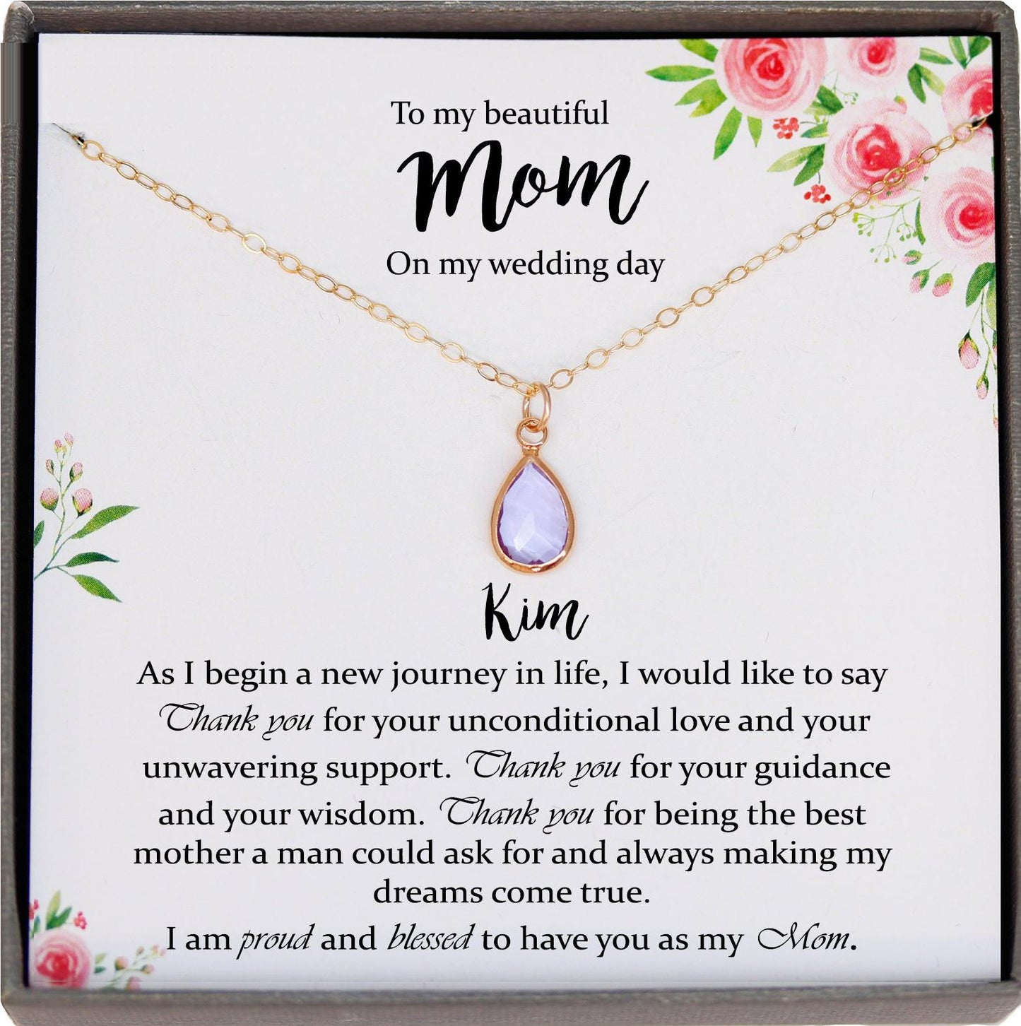 Mother of the Groom Gift from Son to Mom Gift Wedding Gift for Mom, Gift from Groom to Mother, Mom Wedding Gift from Groom to mom