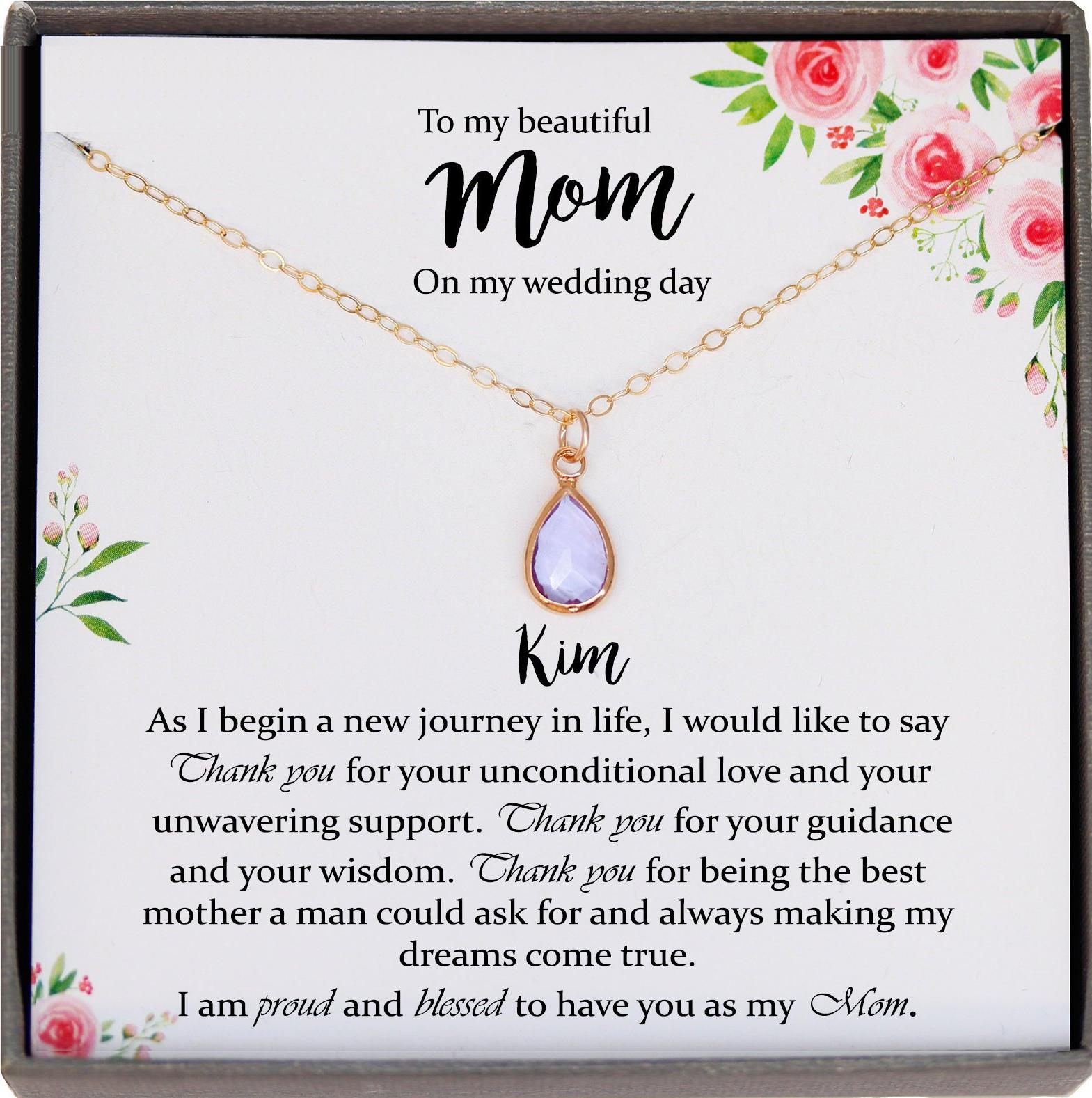 Mother of the Groom Gift from Son to Mom Gift Wedding Gift for Mom, Gift from Groom to Mother, Mom Wedding Gift from Groom to mom