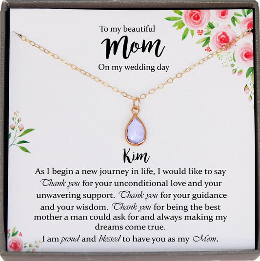 Mother of the Groom Gift from Son to Mom Gift Wedding Gift for Mom, Gift from Groom to Mother, Mom Wedding Gift from Groom to mom