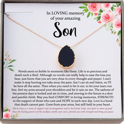 Loss of Son Gift In memory of Son Grief Gift Son Remembrance Necklace Son memorial Gift Grieving Mother Sorry for Your Loss Mourning Jewelry