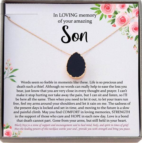 Loss of Son Gift In memory of Son Grief Gift Son Remembrance Necklace Son memorial Gift Grieving Mother Sorry for Your Loss Mourning Jewelry