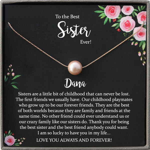 Sister Necklace for Sister Gift Ideas, Sister Birthday Gift
