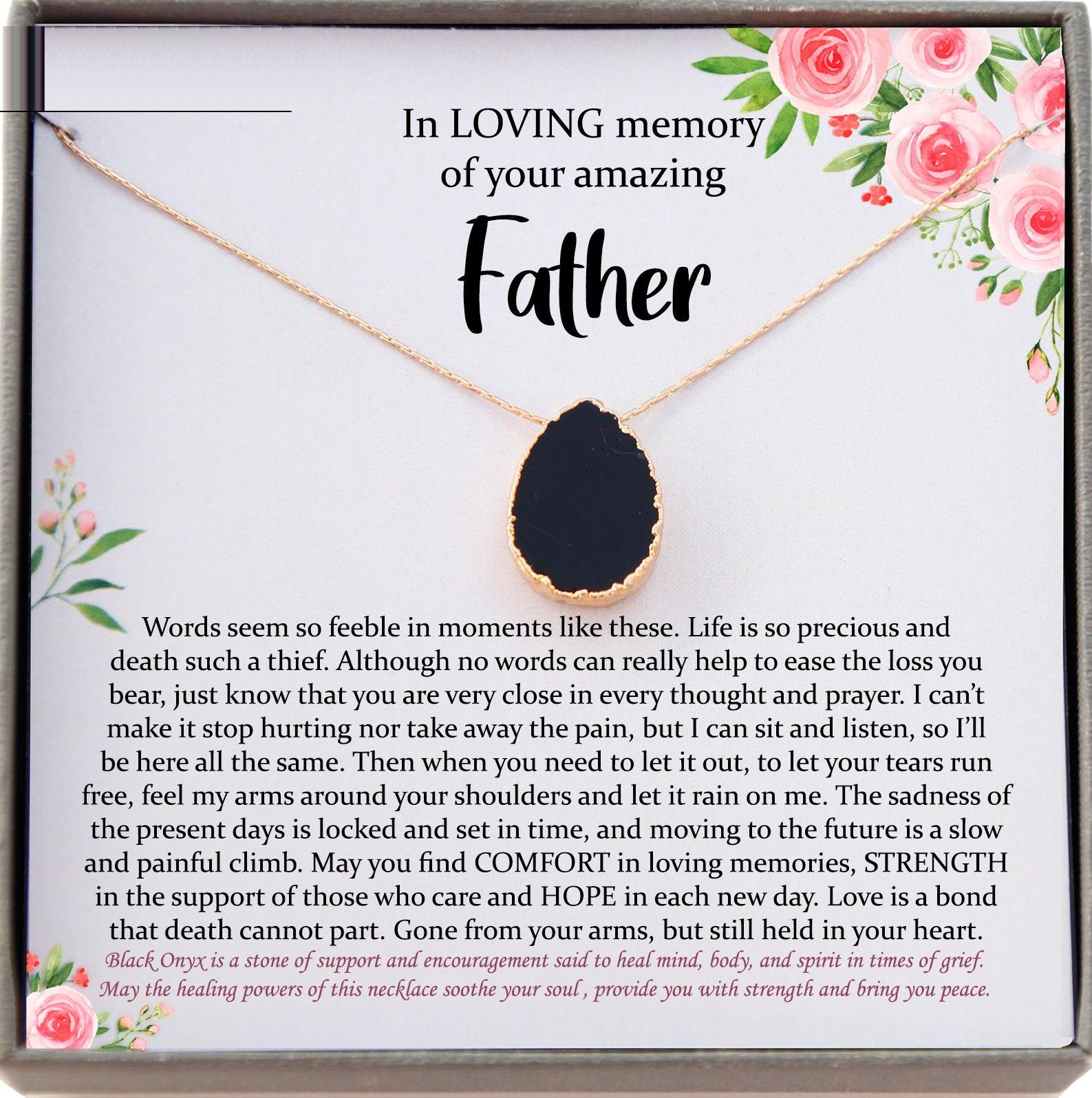 Loss of Father Gift, Dad Memorial Gift Dad condolence gift, Grief Gift, Father Remembrance Necklace, Sorry for your loss , bereavement gift