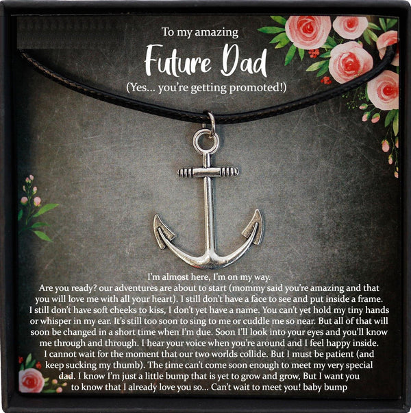 New Dad Gift, First Time Dad Gift, New Father Gift, New Daddy Gift, Expecting Dad Gift, Dad to be Gift, Anchor Necklace Men