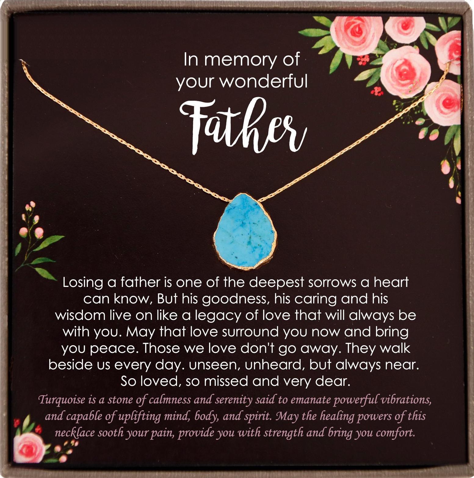 Loss of Father Gift, Dad Memorial Gift Dad condolence gift, Grief Gift, Father Remembrance Necklace, Sorry for your loss , bereavement gift
