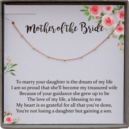 Mother of the Bride Gift from Groom, Mother in Law Wedding Gift from Groom, Wedding Gift for Mother in Law from Groom