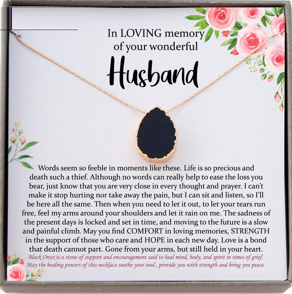 Loss of Husband Memorial gift Husband In Memory of Husband Sorry for your loss of Spouse loss of loved one condolence gift Mourning Jewelry
