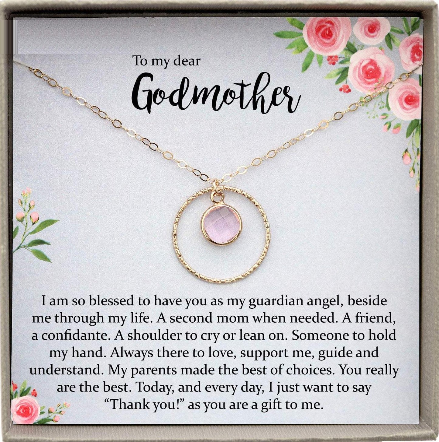 Godmother Birthday Gift for Godmother Thank you Gifts, Wedding Thank you card for Godmother