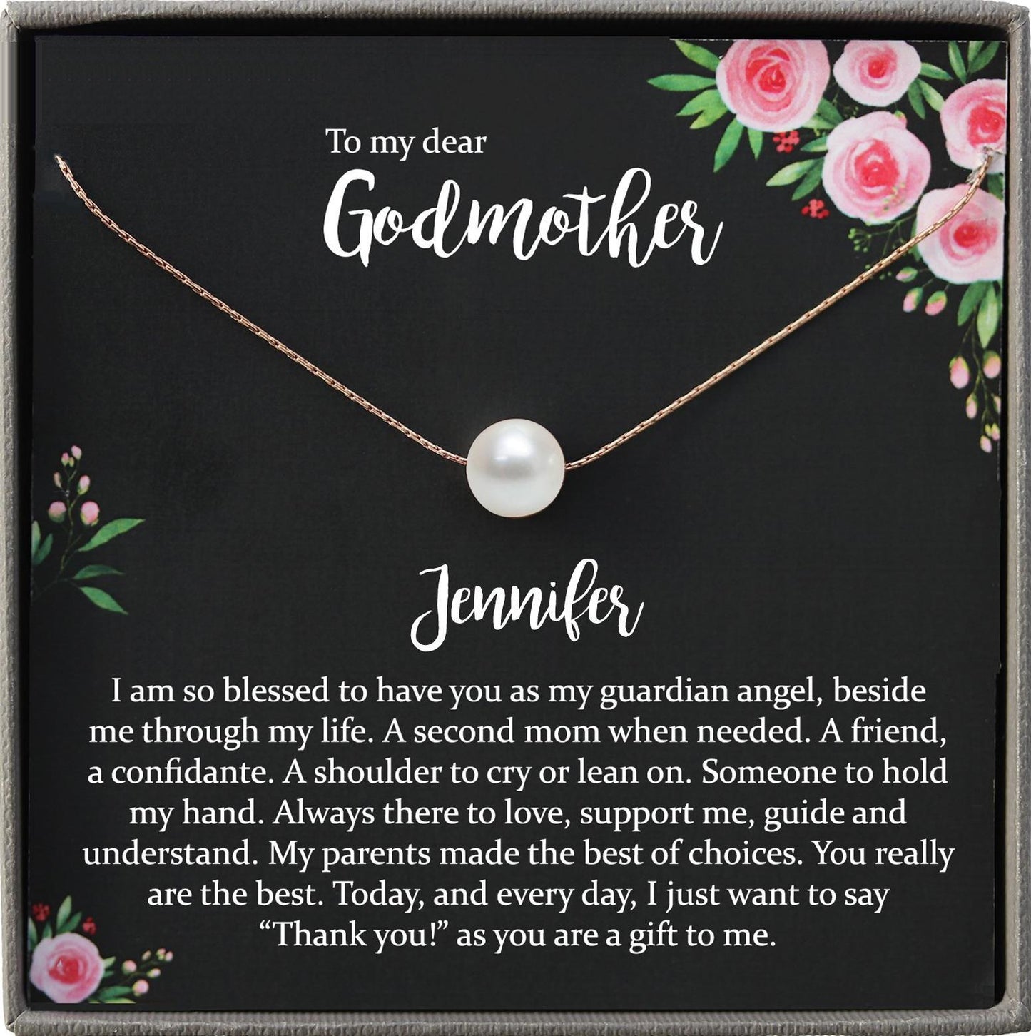 Godmother Birthday Gift for Godmother Thank you Gifts, Wedding Thank you card for Godmother