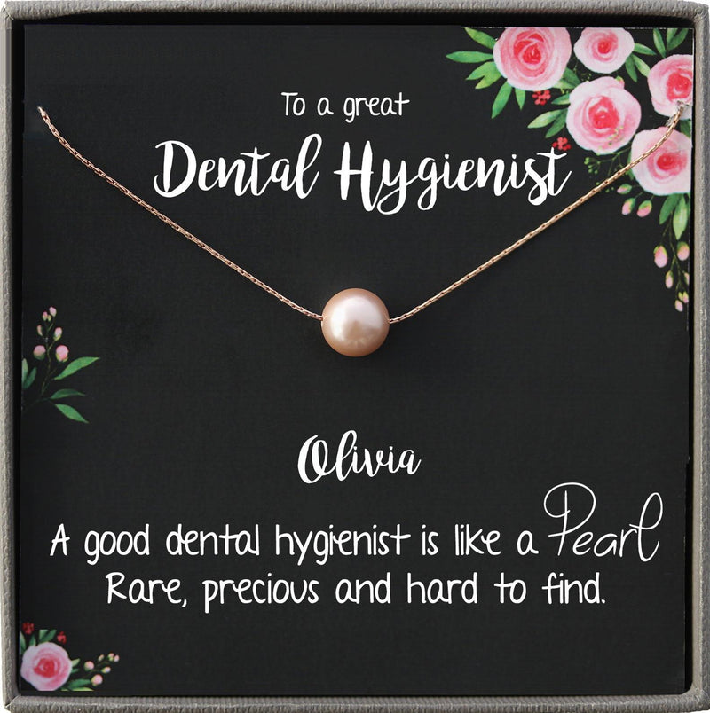 Dental Hygienist Gift, Dental Assistant Present, Dental Hygienist Necklace, Thank you Gift, Appreciation Gift, Pearl Necklace